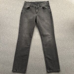 Mott and Bow Allen Jeans Womens 27x30 Gray Slim Straight Mid Rise Stretch Denim